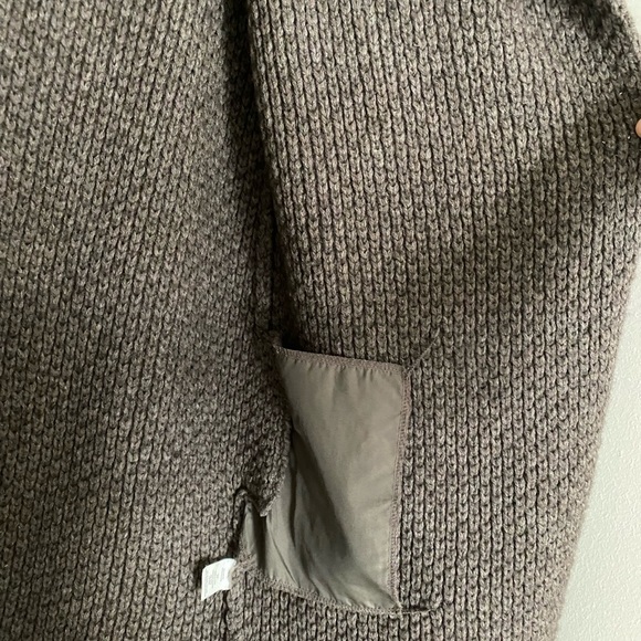 VINCE Size S Gray Honeycomb Yak Wool Sweater Cardigan Jacket MSRP $485 - Picture 9 of 12